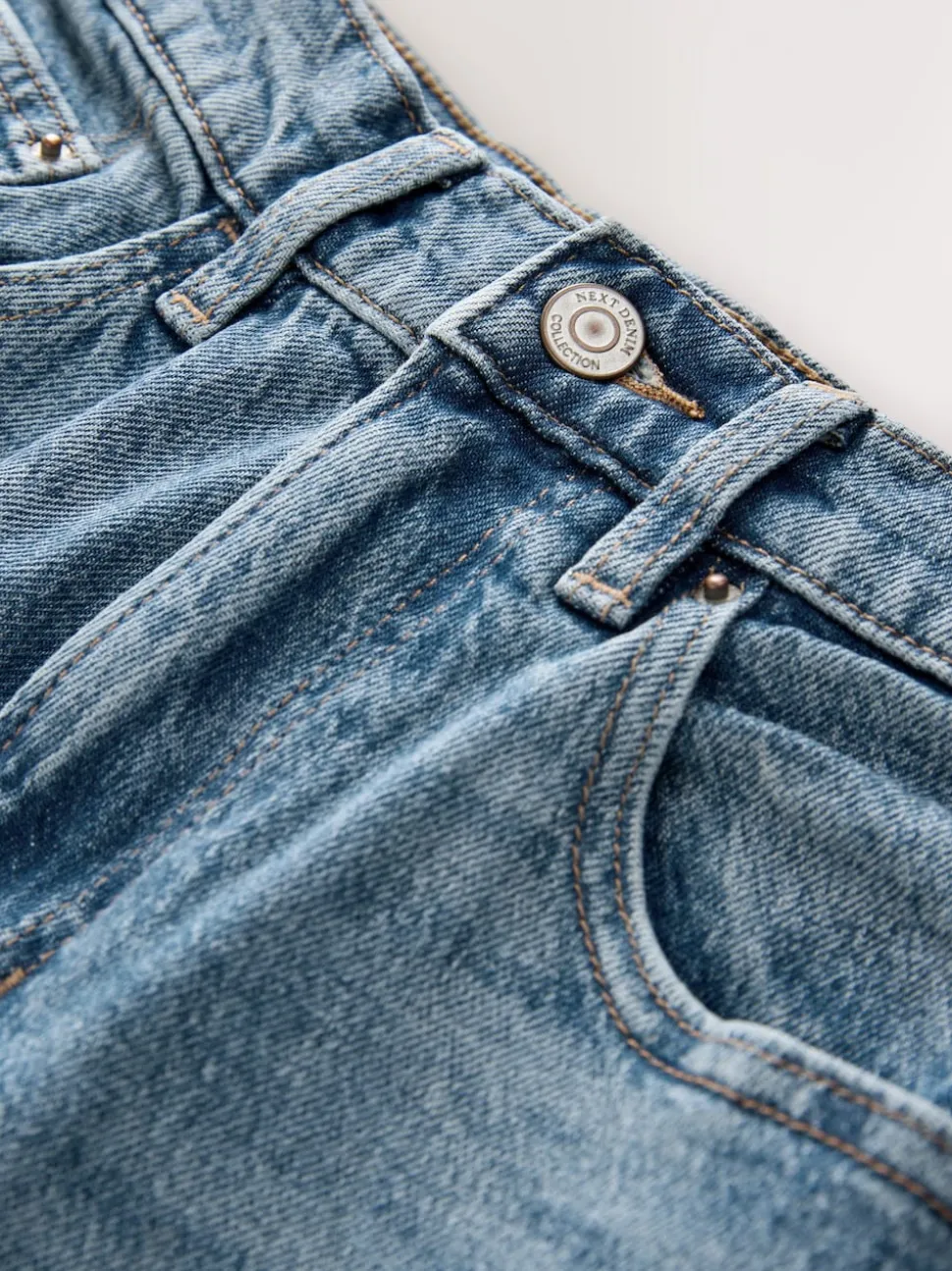Bleu moyen - Jean mom Hourglass Comfort colonne extensible
