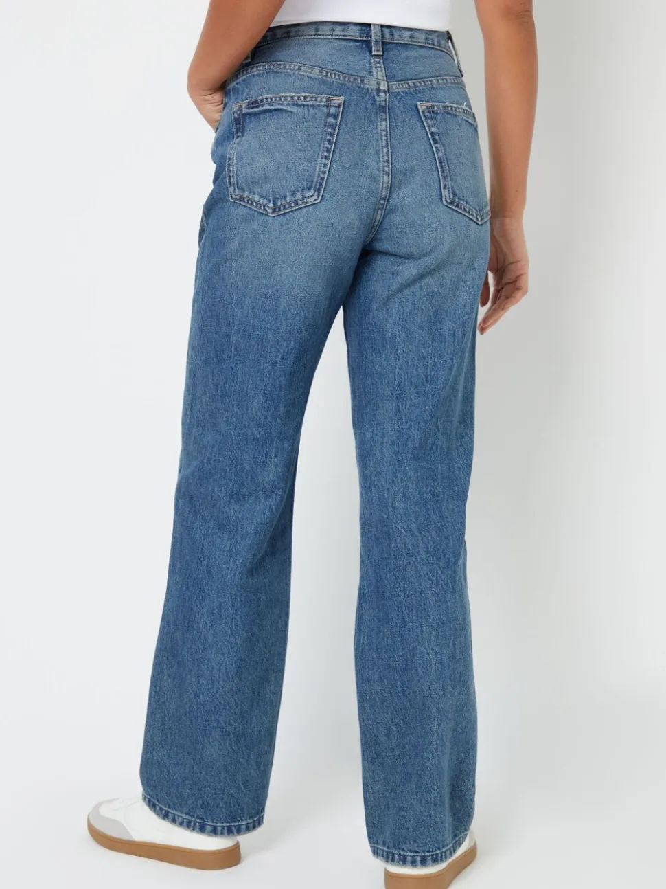 Bleu moyen - Jean Threadbare coupe droite