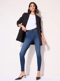 Bleu moyen - Jeggings taille haute Friends Like These