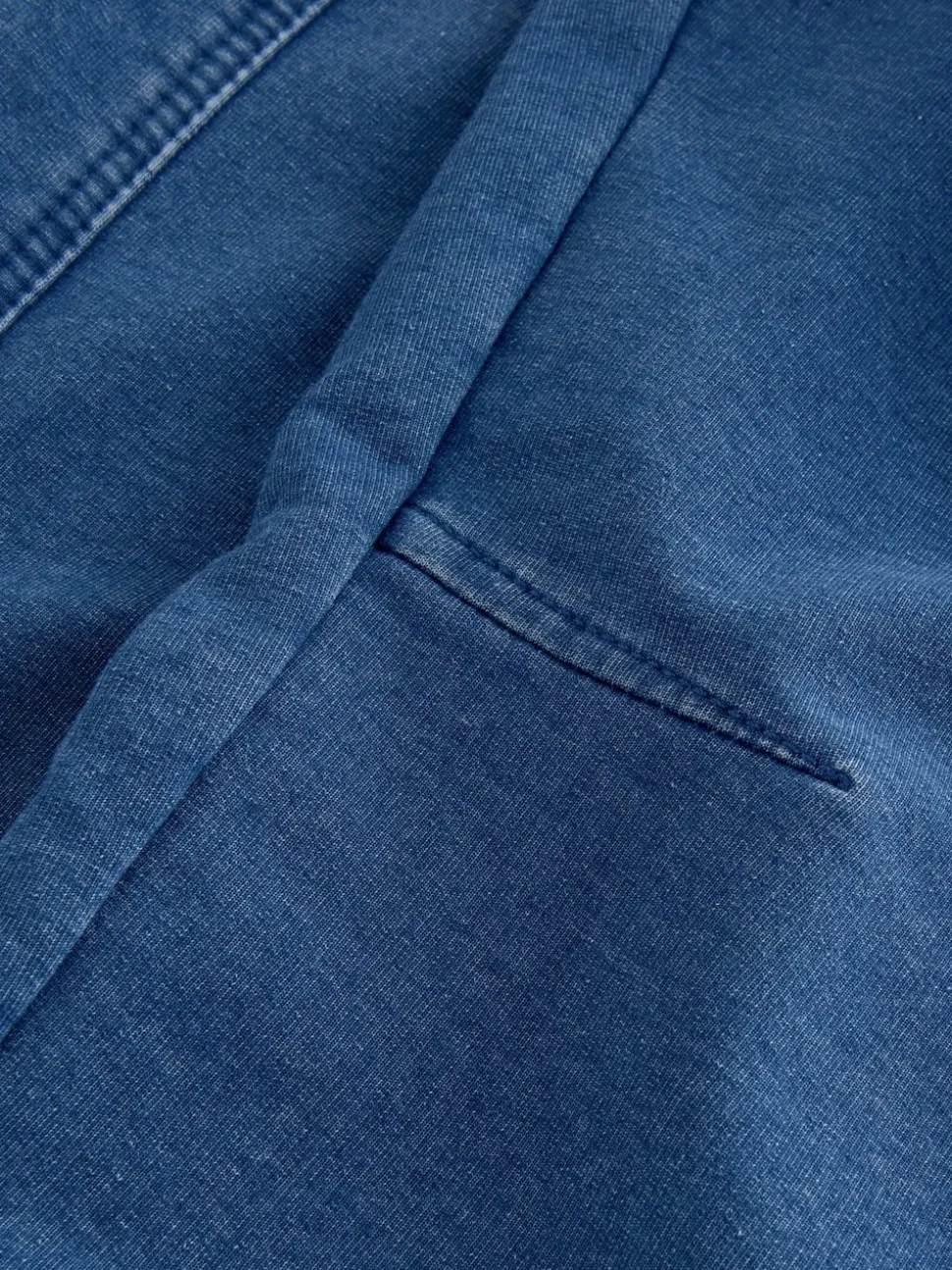 Bleu moyen - Pantalons Coupe ballon en Denim jersey