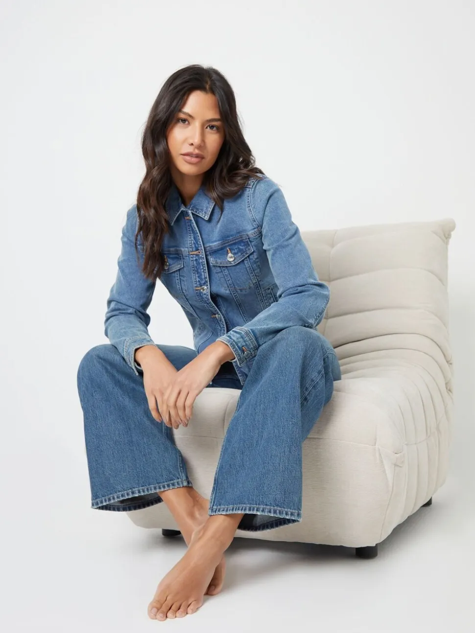 Bleu moyen - Threadbare Aample ample Jeans
