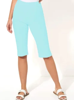 bleu vif - Short Roman stretch longueur genoux