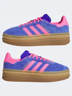 Bleu/Rose - Baskets adidas Originals Gazelle Bold W