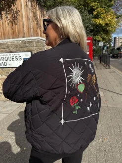 Blouson bomber matelassé doublé de fourrure Never Fully Dressed