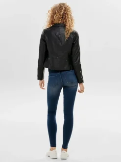Blouson motard Only en cuir synthétique