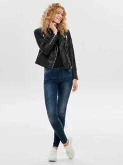 Blouson motard Only en cuir synthétique