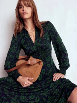 Boden Robe Mi-long Smockée Ivy