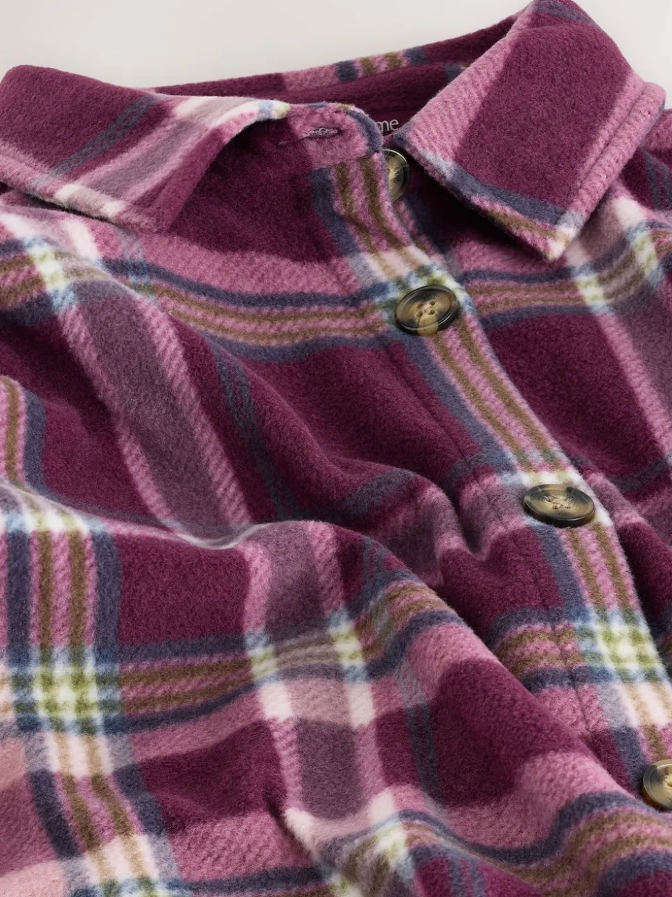 Bordeaux à carreaux rouge - Veste-chemise polaire