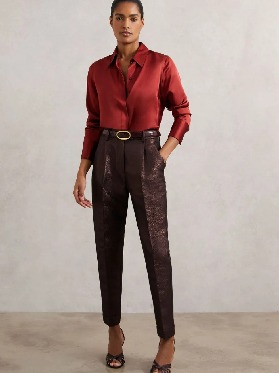 bordeaux - Pantalon Reiss Sienna