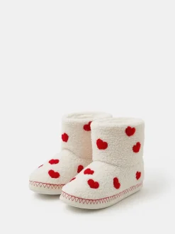 Bottes chaussons Accessorize imprimé cœur