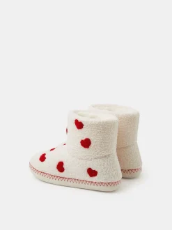 Bottes chaussons Accessorize imprimé cœur