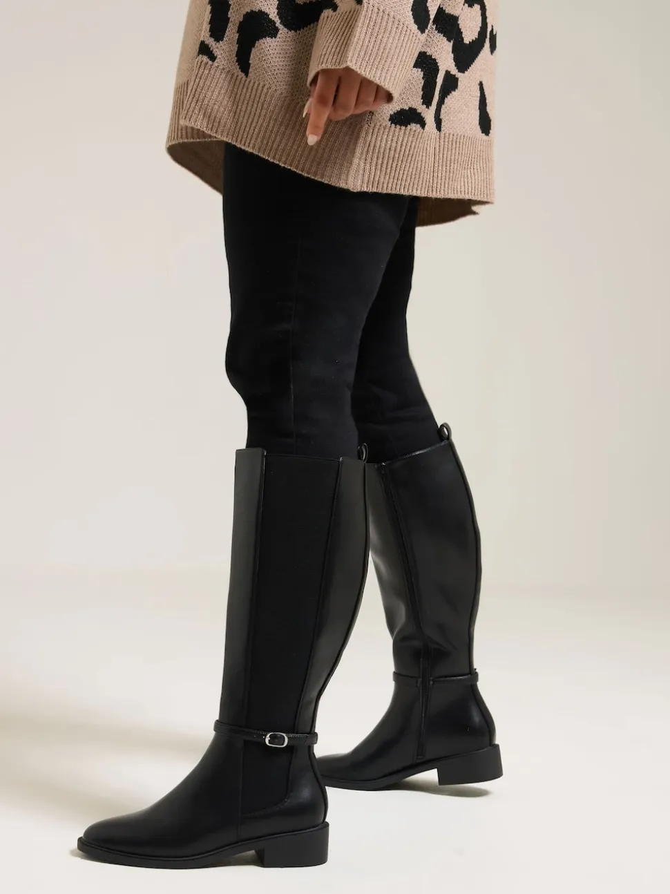 Bottes d’équitation élastiques Yours Curve coupe extra-large