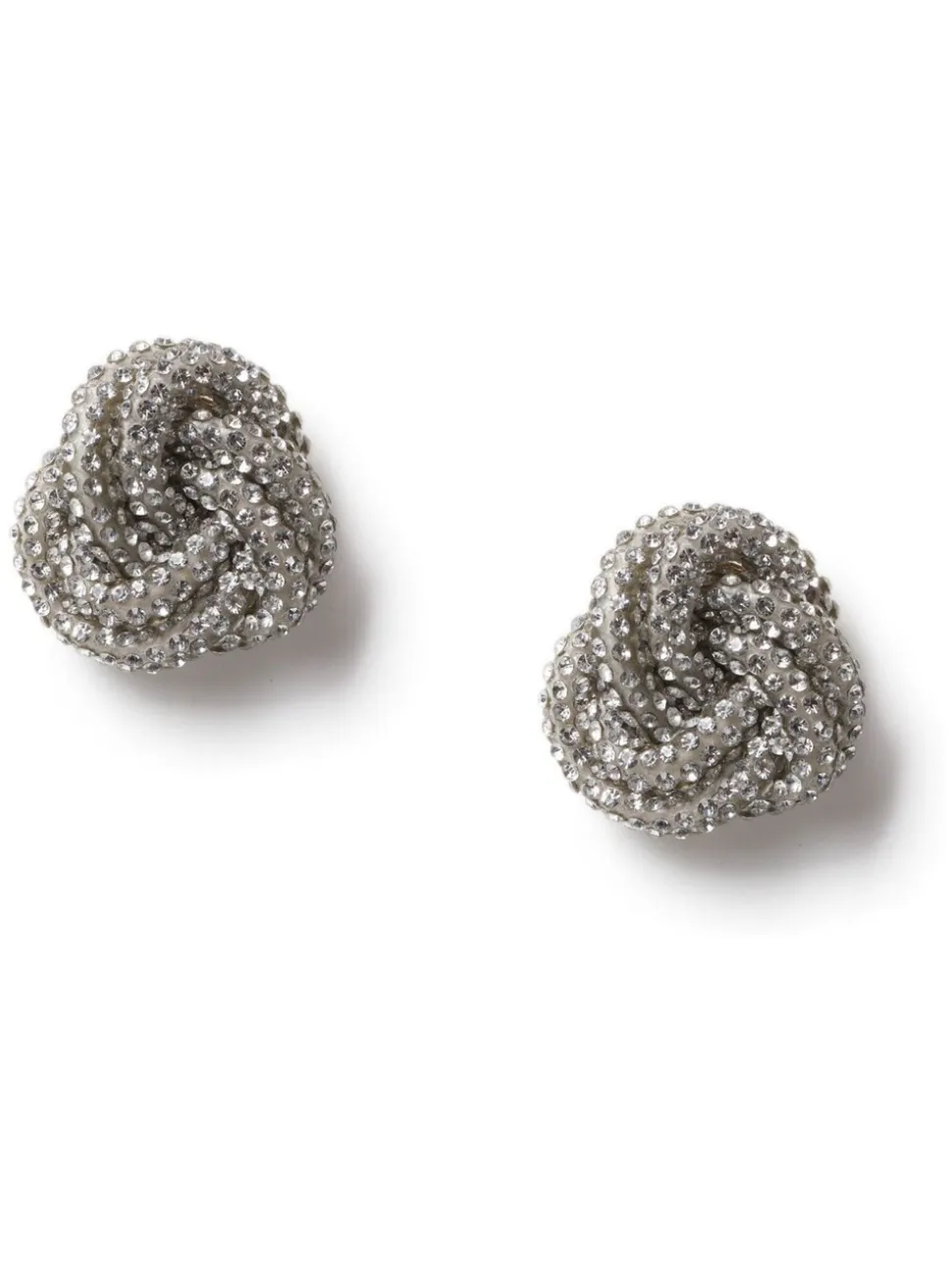 Boucles d’oreilles à nœud scintillant Aela Argent Ton