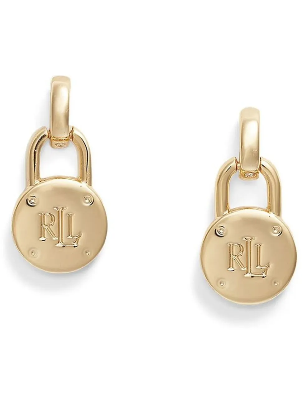 Boucles d’oreilles cadenas Lauren by Ralph Lauren Or Tone avec logo