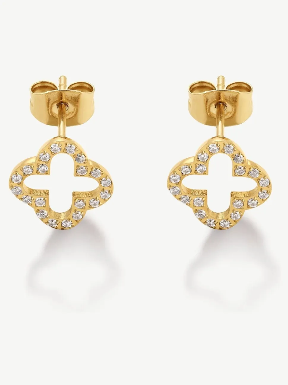 Boucles d’oreilles D.louise imperméables avec clous de trèfle