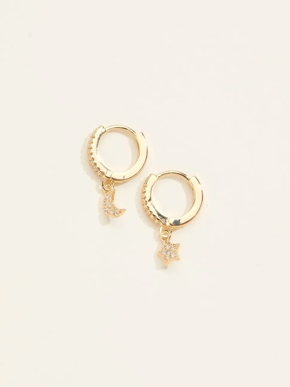 Boucles d’oreilles FatFace Star et Moon Huggie