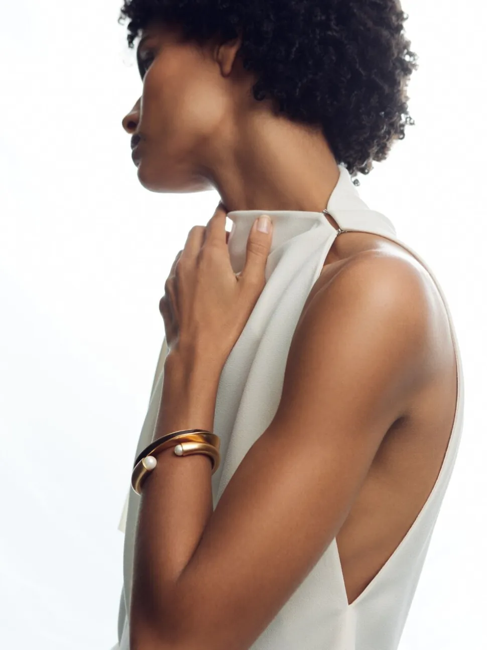 Bracelet manchette Reiss Thea en émail à torsade