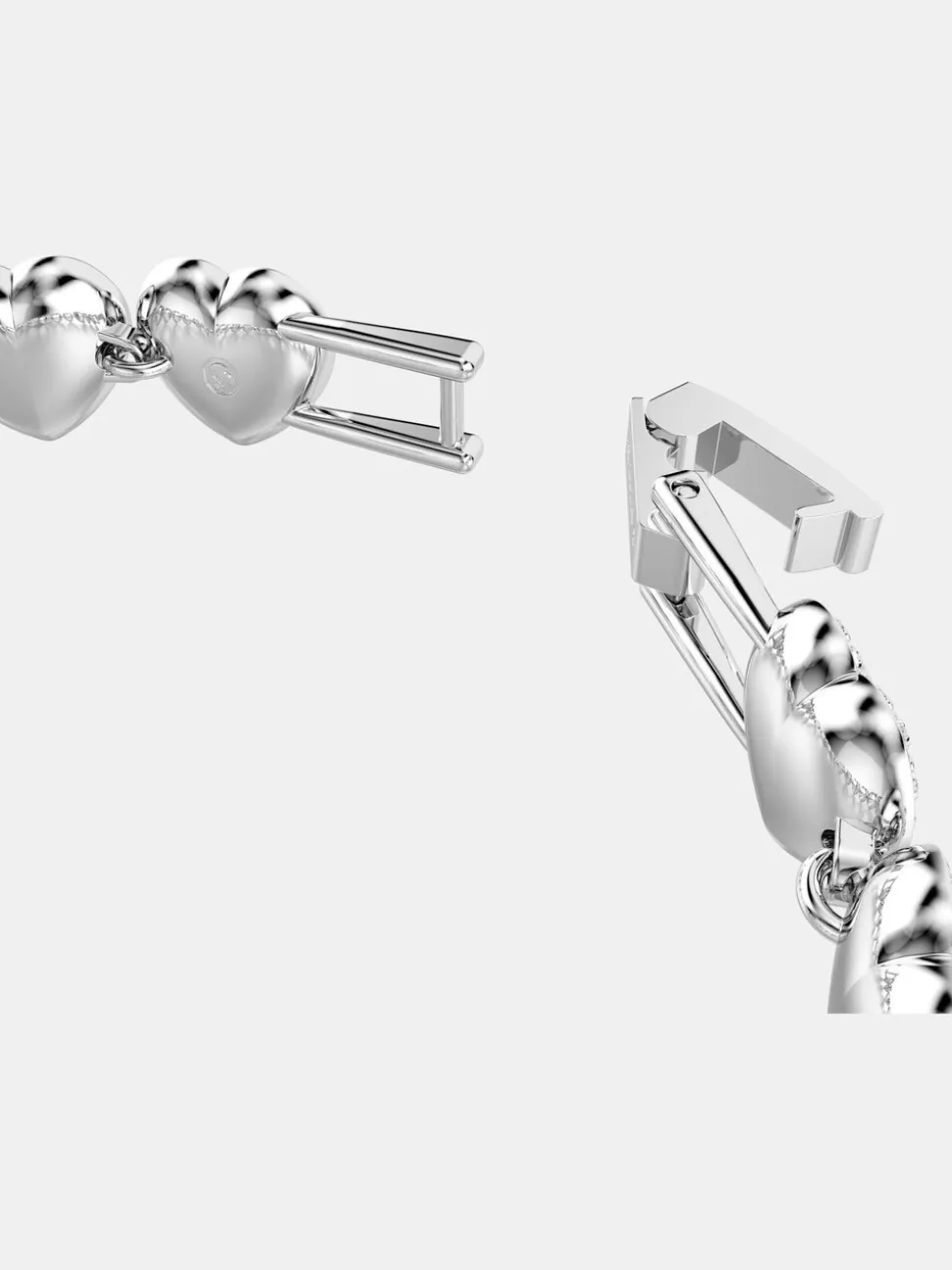 Bracelet tennis Swarovski x Ariana Grande en rhodium plaqué cœur