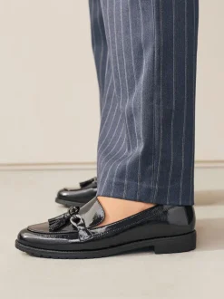 Brevet de la Marine - Mocassins vernis à glands avec détails métalliques