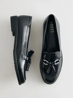 Brevet de la Marine - Mocassins vernis à glands avec détails métalliques
