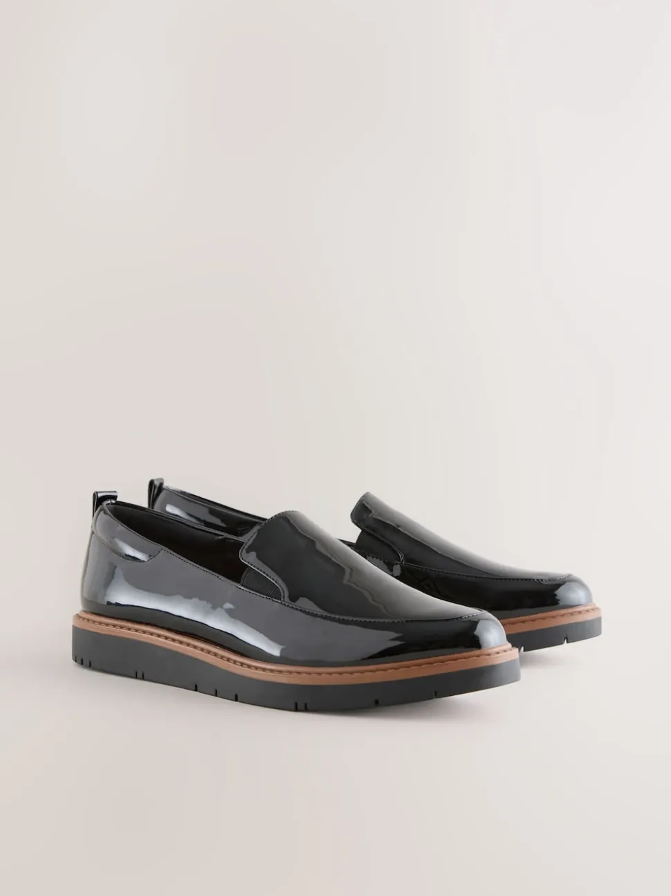 Brevet noir - Mocassins Forever Comfort® à enfiler propres à semelle épaisse