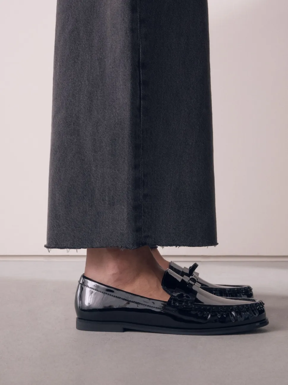 Brevet noir - Mocassins Forever Comfort® à bout froncé avec nœud