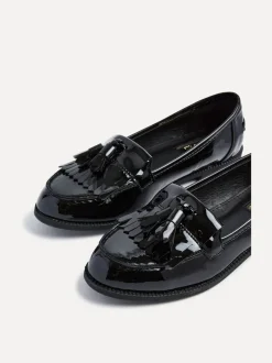 Brevet noir - Mocassins Linzi Rosemary classiques à enfiler avec détails à glands
