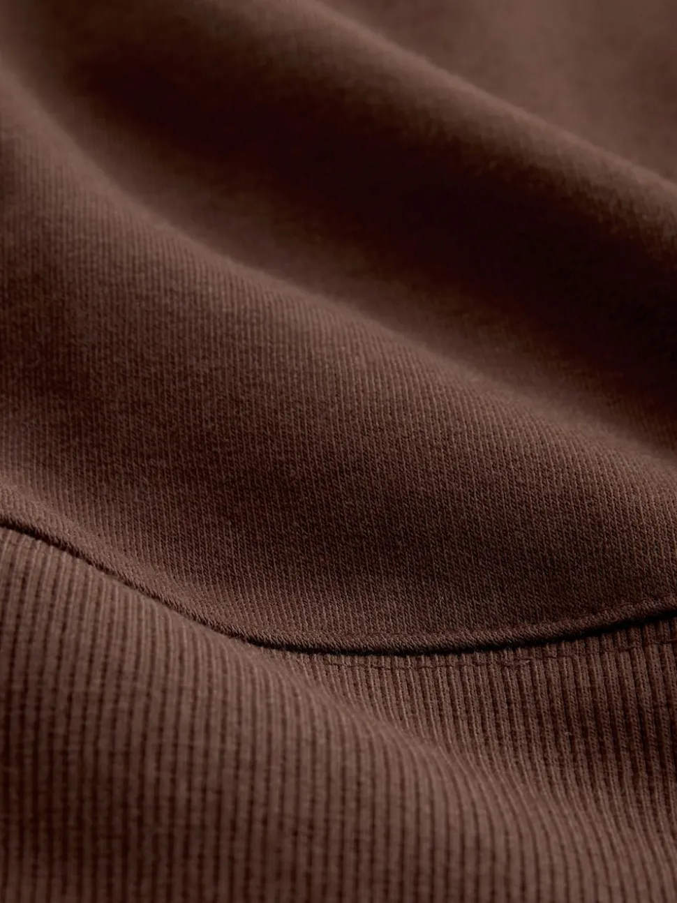 Broderie marron chocolat - Sweat-shirt 2en1 avec jupe mi-longue en satin