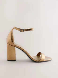 bronze - Sandales à talons carrés