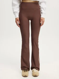 Brun clair - Leggings évasés doublés de polaire Cotton On