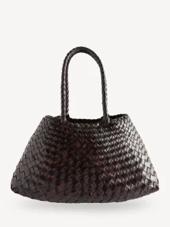 Brun foncé - Grand sac tissé Dragon Diffus Santa Croce