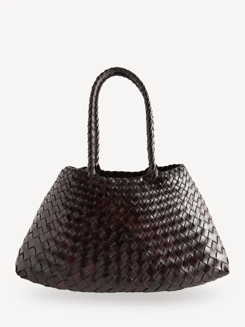 Brun foncé - Grand sac tissé Dragon Diffus Santa Croce