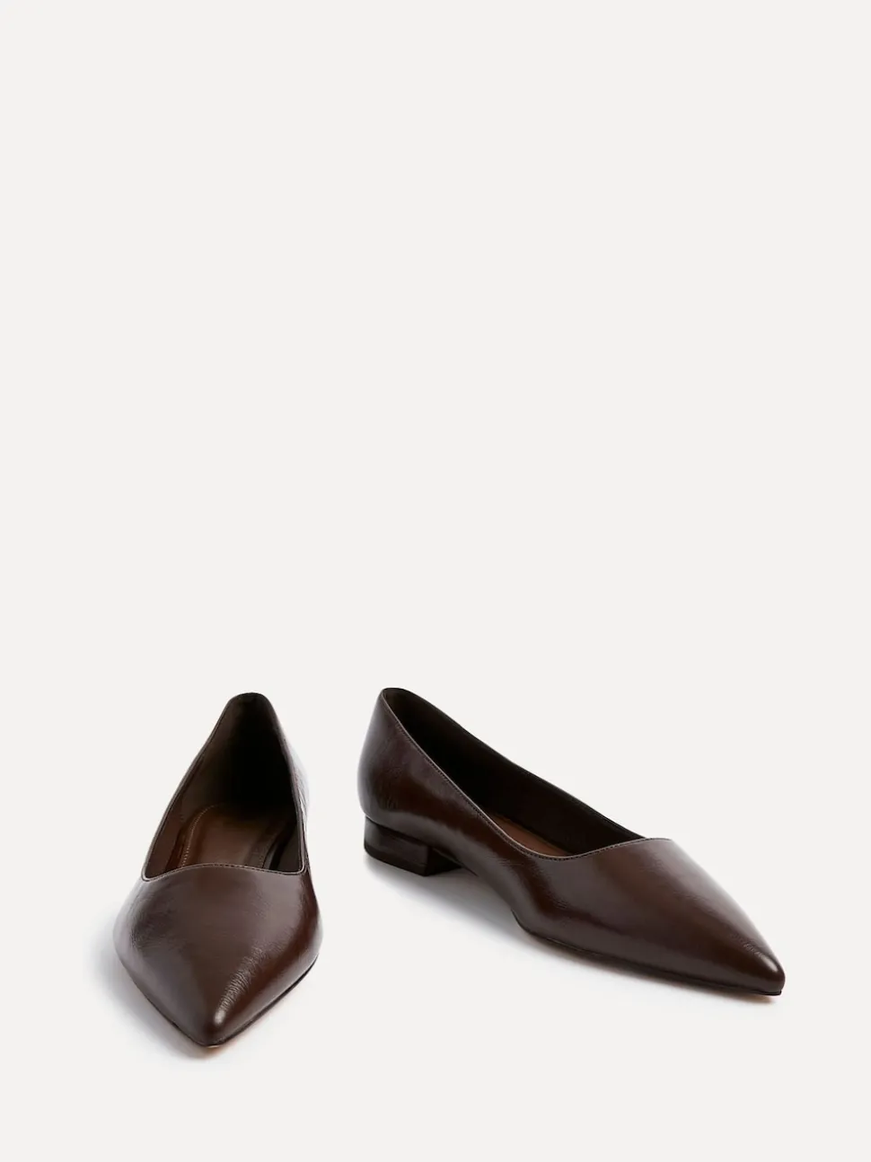 Brun foncé - Linzi Orian Ballet à bout pointu Chaussures plates