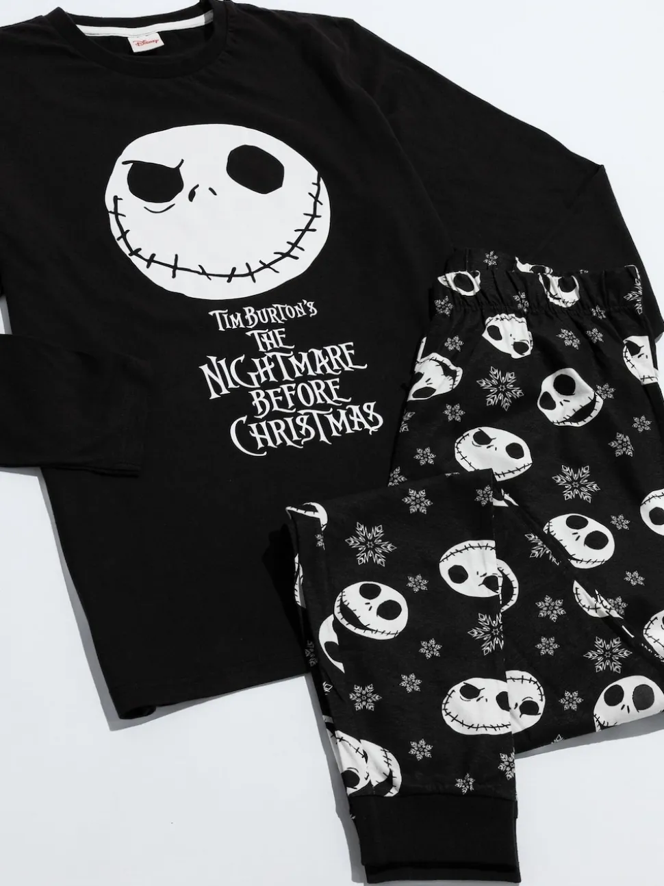 Cauchemar noir avant - Vanilla Underground Womans Disney The Nightmare Before Noël Multicoloured Long Sleeve Long Leg 100% Cotton Pyjamas Set