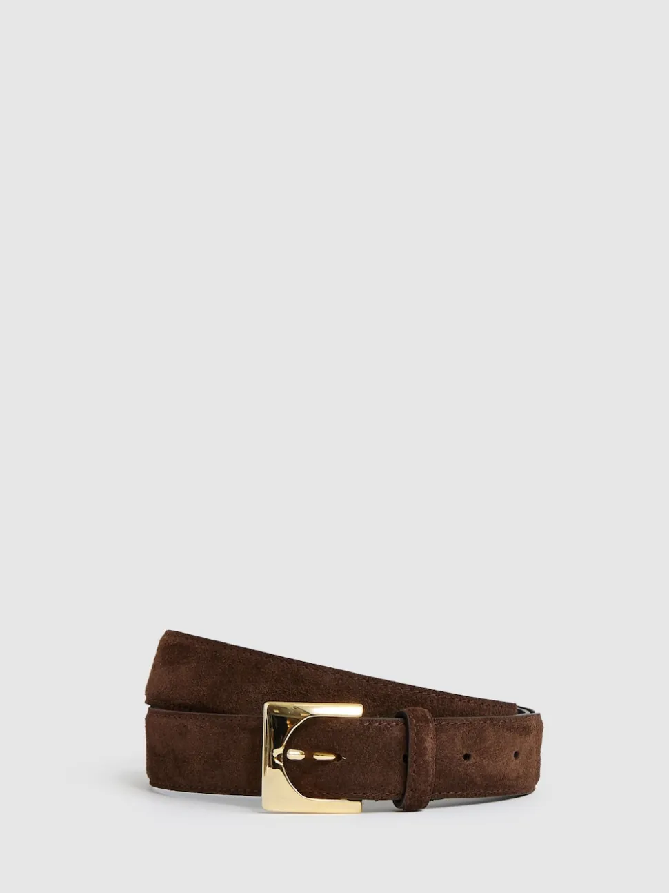Ceinture à boucle carrée en daim Reiss Belinda
