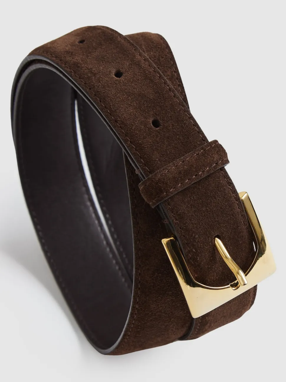 Ceinture à boucle carrée en daim Reiss Belinda