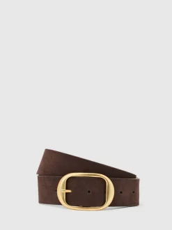 Ceinture à boucle ovale Reiss Athena en daim