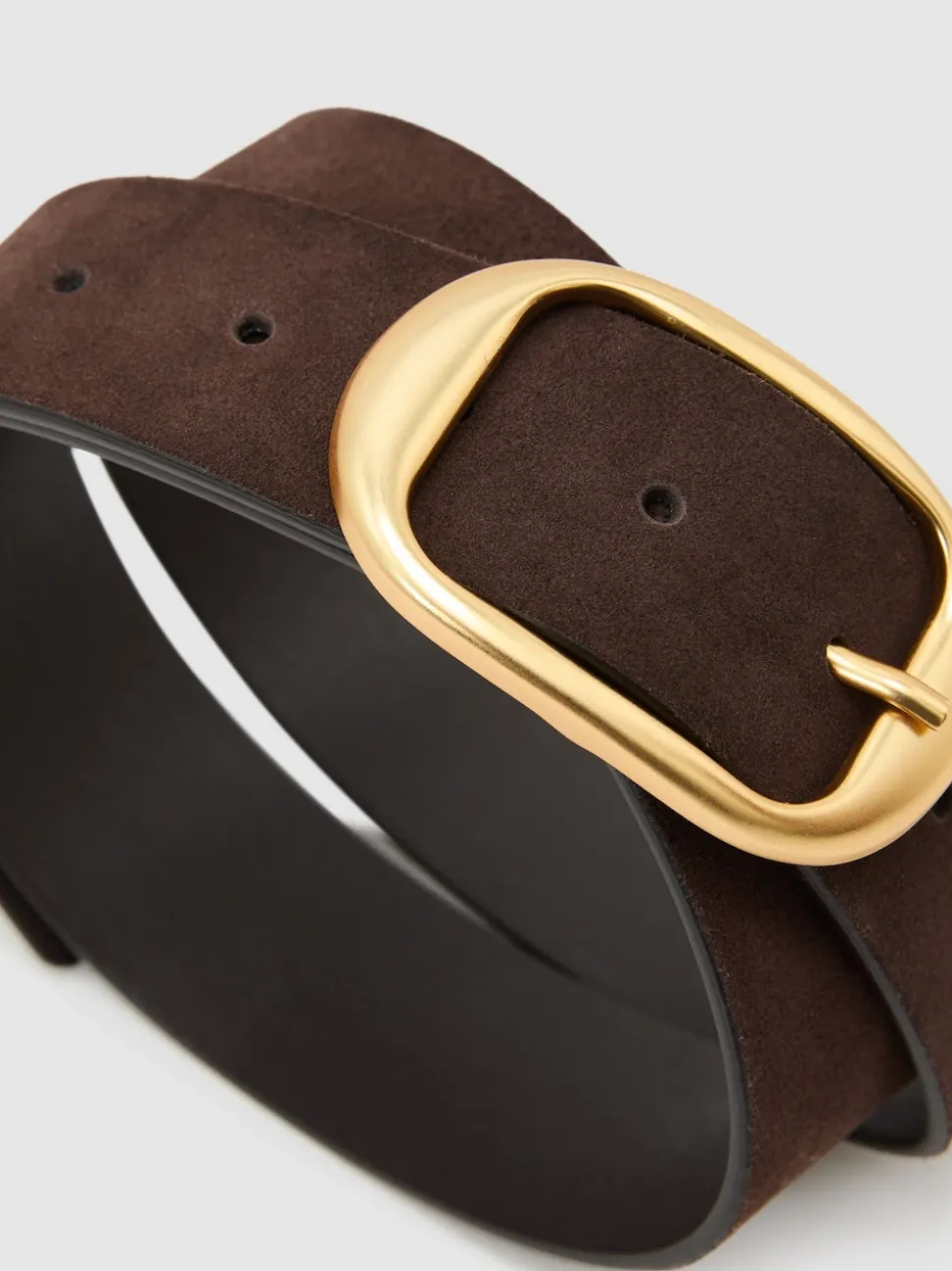 Ceinture à boucle ovale Reiss Athena en daim