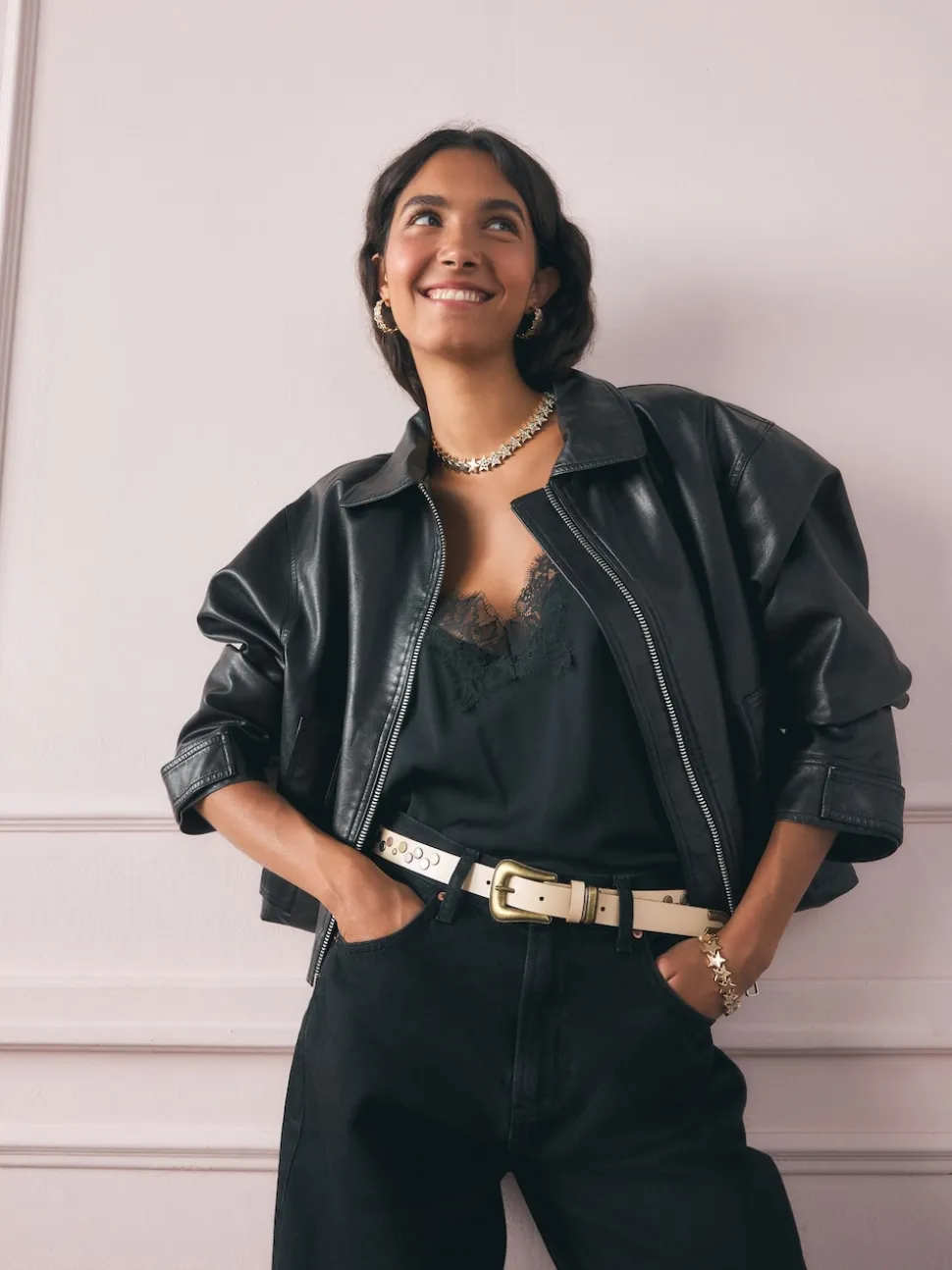 Ceinture cloutée en cuir Rockett St George