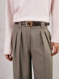 Ceinture en cuir à boucle incurvée Reiss Hazel