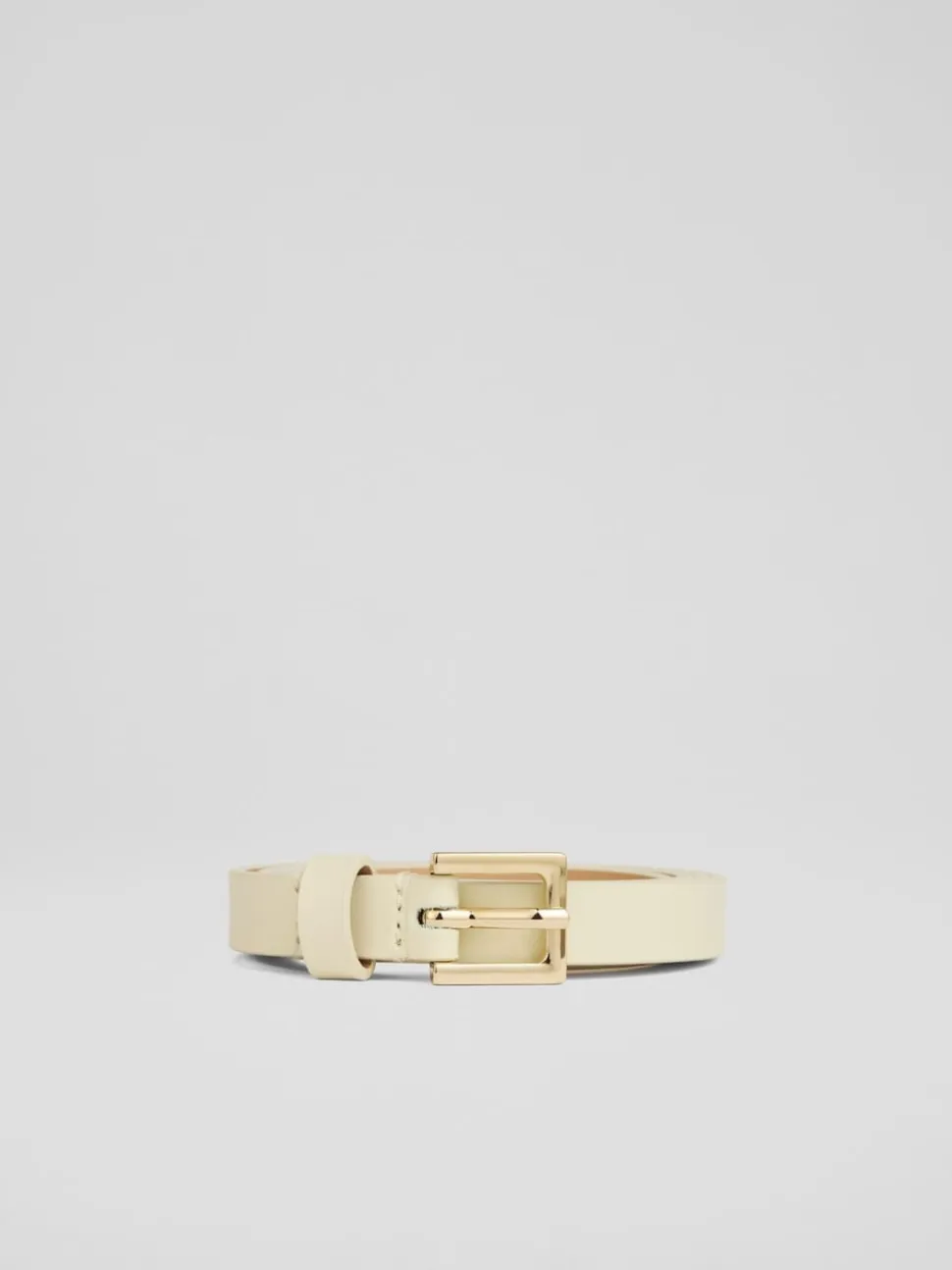 Ceinture LK Bennett Clover en cuir à boucle carrée