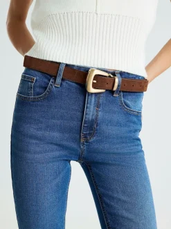 Ceinture River Island en daim à boucle bulle