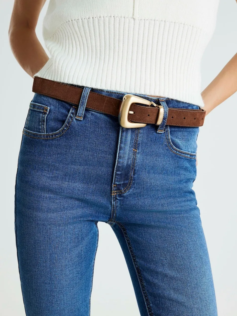 Ceinture River Island en daim à boucle bulle