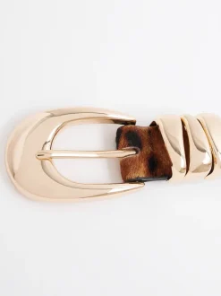 Ceinture River Island triple passant imprimé léopard