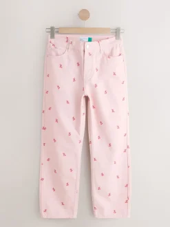 Cerise rose - Jeans de jambe droite