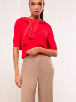 chameau - Lipsy Pantalon large taille haute