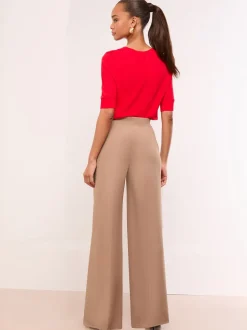 chameau - Lipsy Pantalon large taille haute