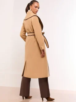 chameau - Manteau Lipsy enveloppant à revers châle