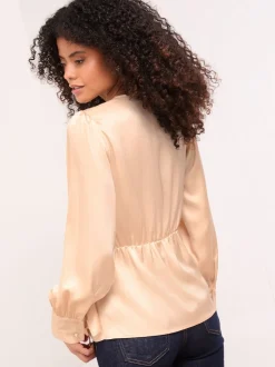 Champagne doré - Haut cache-cœur Lipsy Satin hardware
