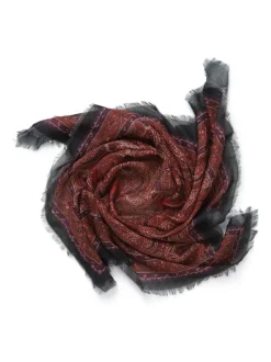 Écharpe Aela rouge à motif paisley